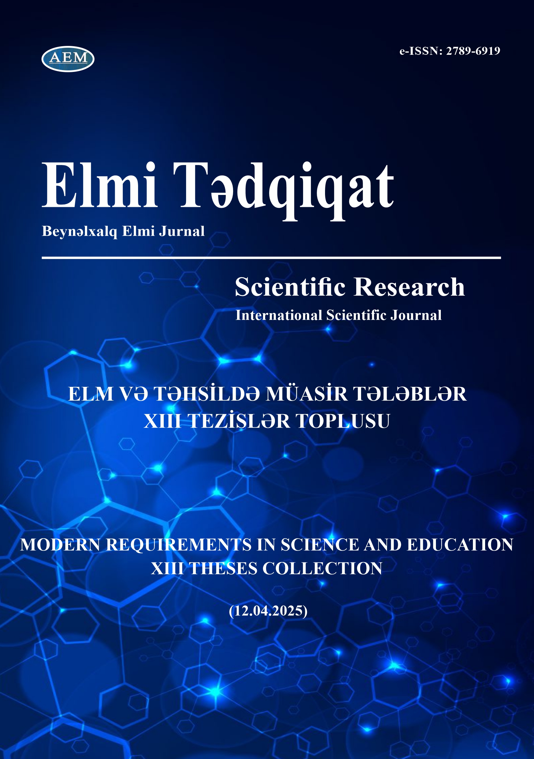 ELM VƏ TƏHSİLDƏ MÜASİR TƏLƏBLƏR  XIII TEZİSLƏR TOPLUSU